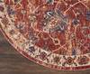 Nourison Reseda Red Round 50 X 50 Area Rug  805-114603 Thumb 1