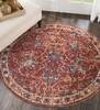 Nourison Reseda Red Round 50 X 50 Area Rug 805-114603 Thumb 3