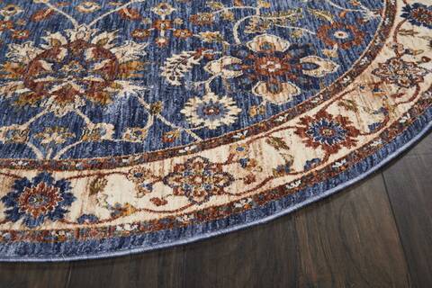 Nourison Reseda Blue Round 50 X 50 Area Rug 805-114613 Image 4