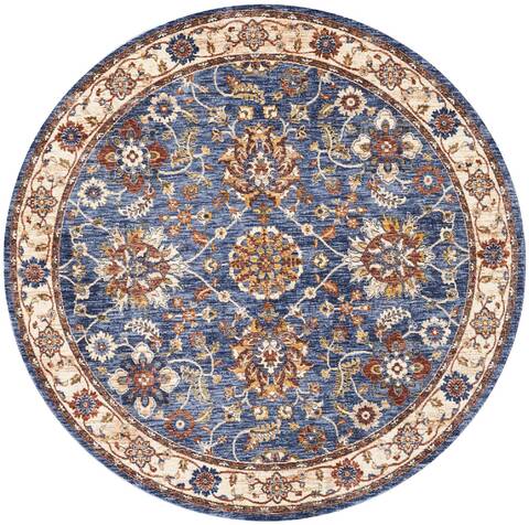 Nourison Reseda Blue Round 50 X 50 Area Rug 805-114613 Image 0