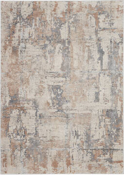 Nourison Rustic Textures Beige Rectangle 5x7 ft Polypropylene Carpet 114690