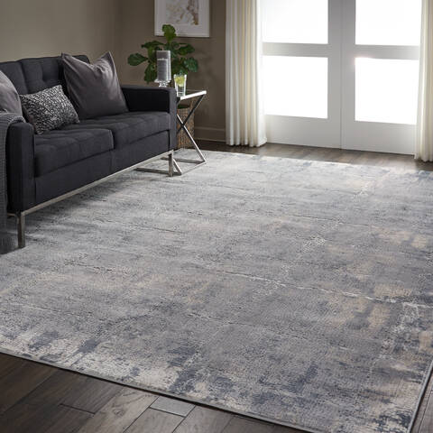 Nourison Rustic Textures Grey 93 X 129 Area Rug 805-114692 Image 6