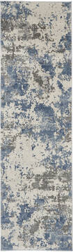 Nourison Rustic Textures Grey Runner 6 to 9 ft Polypropylene Carpet 114710
