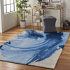 Nourison Symmetry Blue 39 X 59 Area Rug  805-114833 Thumb 5