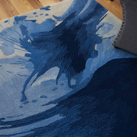 Nourison Symmetry Blue 53 X 79 Area Rug 805-114834 Image 4