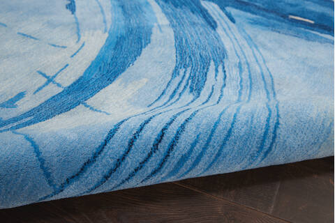 Nourison Symmetry Blue 79 X 99 Area Rug 805-114835 Image 2