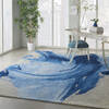 Nourison Symmetry Blue 79 X 99 Area Rug  805-114835 Thumb 5