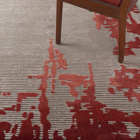 Nourison Symmetry Beige 86 X 116 Area Rug 805-114844 Image 4