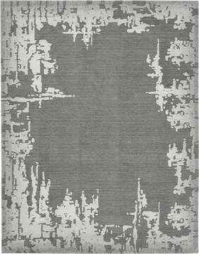 Nourison Symmetry Grey Rectangle 8x10 ft Polyester Carpet 114845