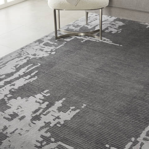 Nourison Symmetry Grey 86 X 116 Area Rug 805-114846 Image 4