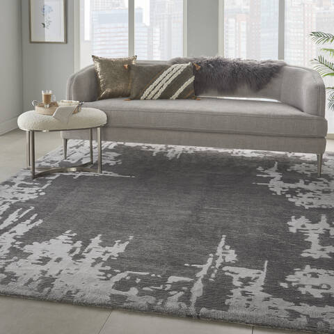 Nourison Symmetry Grey 86 X 116 Area Rug 805-114846 Image 5