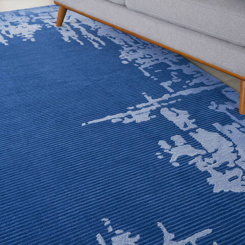 Nourison Symmetry Blue 86 X 116 Area Rug 805-114848 Image 4