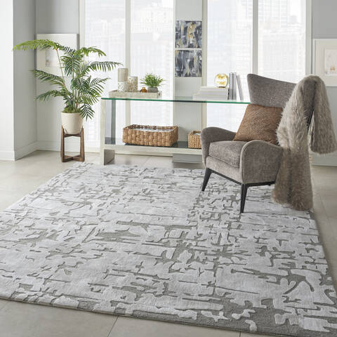 Nourison Symmetry Beige 79 X 99 Area Rug 805-114851 Image 5