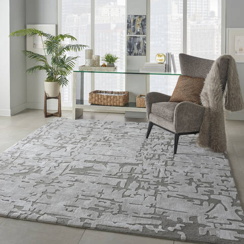 Nourison Symmetry Beige 86 X 116 Area Rug 805-114852 Image 5