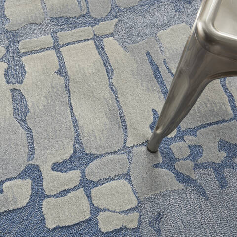 Nourison Symmetry Blue 39 X 59 Area Rug 805-114856 Image 4