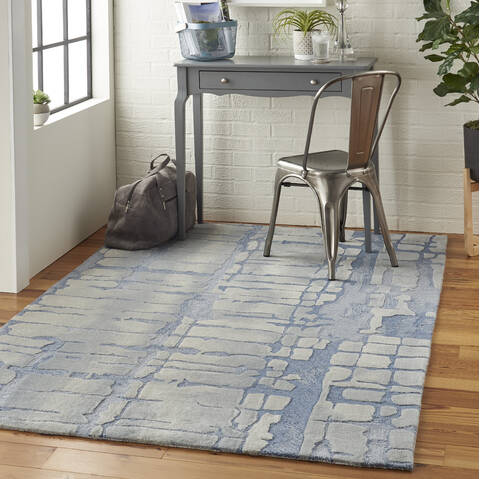 Nourison Symmetry Blue 39 X 59 Area Rug 805-114856 Image 5