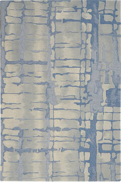 Nourison Symmetry Blue Rectangle 4x6 ft Polyester Carpet 114856