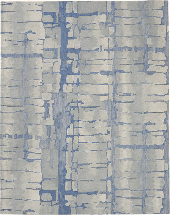 Nourison Symmetry Blue 79 X 99 Area Rug 805-114857 Image 0