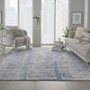 Nourison Symmetry Blue 79 X 99 Area Rug  805-114857 Thumb 3