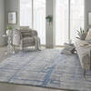 Nourison Symmetry Blue 79 X 99 Area Rug 805-114857 Thumb 5