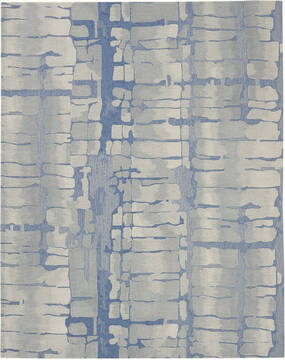 Nourison Symmetry Blue Rectangle 8x10 ft Polyester Carpet 114857