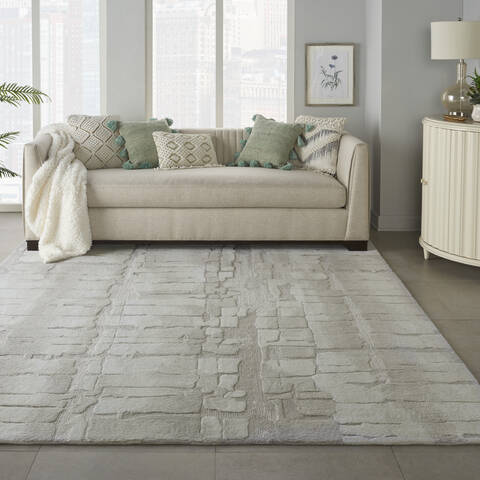 Nourison Symmetry Beige 86 X 116 Area Rug 805-114860 Image 3