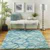 Nourison Symmetry Blue 53 X 79 Area Rug 805-114861 Thumb 3