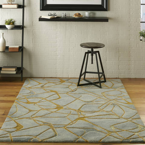 Nourison Symmetry Grey 39 X 59 Area Rug 805-114864 Image 3