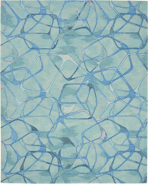 Nourison Symmetry Blue 79 X 99 Area Rug 805-114865 Image 0