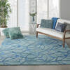 Nourison Symmetry Blue 86 X 116 Area Rug  805-114866 Thumb 3