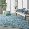 Nourison Symmetry Blue 86 X 116 Area Rug  805-114866 Thumb 5