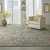 Nourison Symmetry Grey 79 X 99 Area Rug  805-114867 Thumb 3