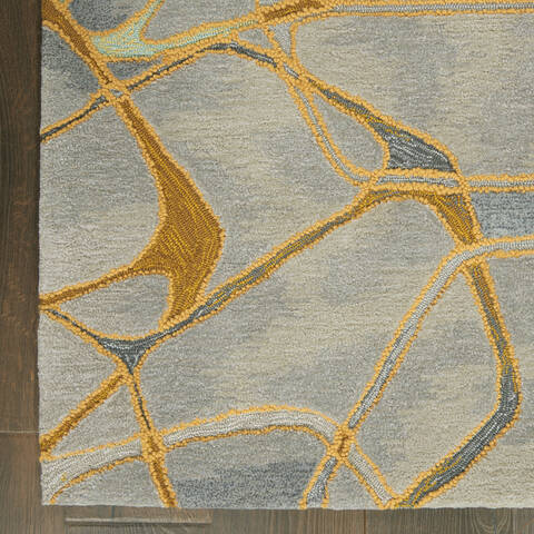 Nourison Symmetry Grey 86 X 116 Area Rug 805-114868 Image 1