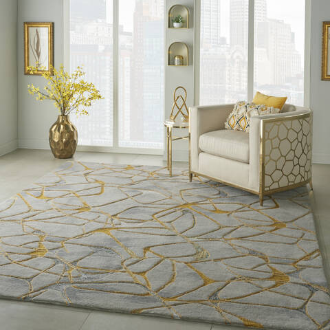 Nourison Symmetry Grey 86 X 116 Area Rug 805-114868 Image 5