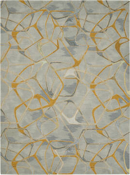 Nourison Symmetry Grey Rectangle 8x11 ft Polyester Carpet 114868