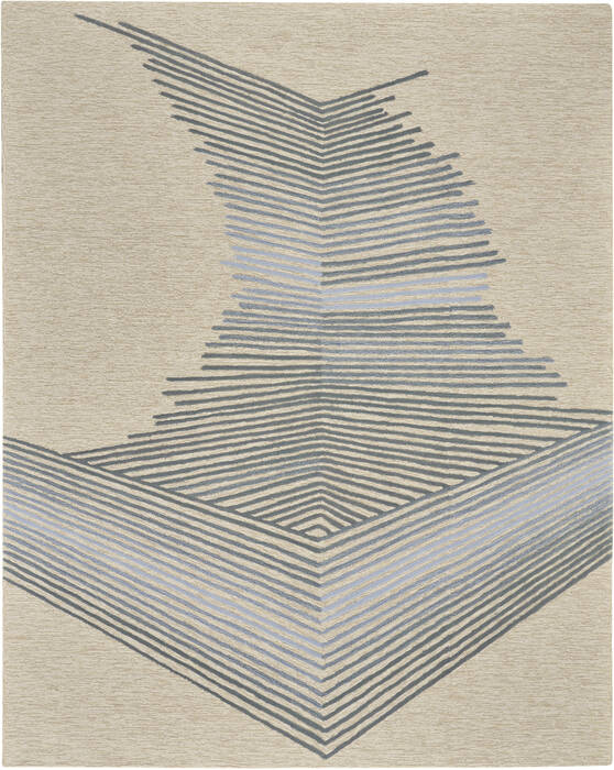 Nourison Symmetry Beige 79 X 99 Area Rug 805-114871 Image 0