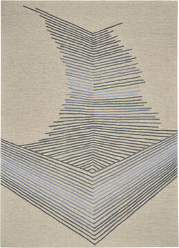 Nourison Symmetry Beige Rectangle 8x11 ft Polyester Carpet 114872