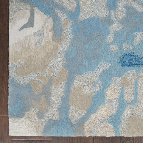 Nourison Symmetry Blue 53 X 79 Area Rug 805-114873 Image 1