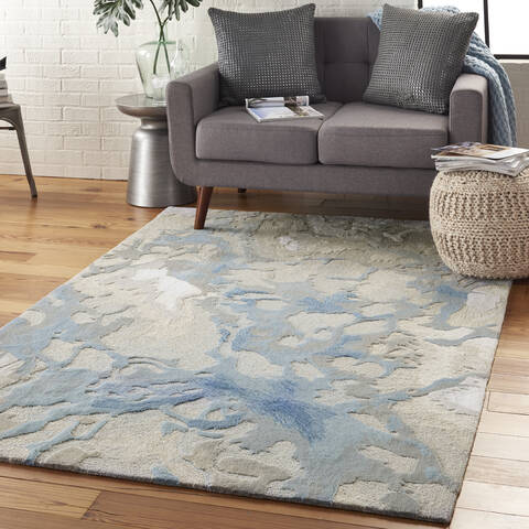 Nourison Symmetry Blue 53 X 79 Area Rug 805-114873 Image 5