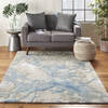 Nourison Symmetry Blue 53 X 79 Area Rug 805-114873 Thumb 3