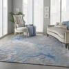 Nourison Symmetry Blue 86 X 116 Area Rug 805-114876 Thumb 5