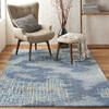 Nourison Symmetry Blue 53 X 79 Area Rug  805-114877 Thumb 3