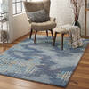 Nourison Symmetry Blue 53 X 79 Area Rug  805-114877 Thumb 5