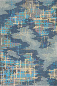 Nourison Symmetry Blue 5'3" X 7'9" Area Rug  805-114877