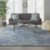 Nourison Symmetry Blue 79 X 99 Area Rug  805-114879 Thumb 3