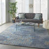 Nourison Symmetry Blue 79 X 99 Area Rug  805-114879 Thumb 5