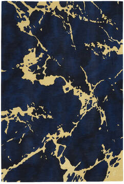 Nourison Symmetry Blue Rectangle 5x8 ft Polyester Carpet 114881