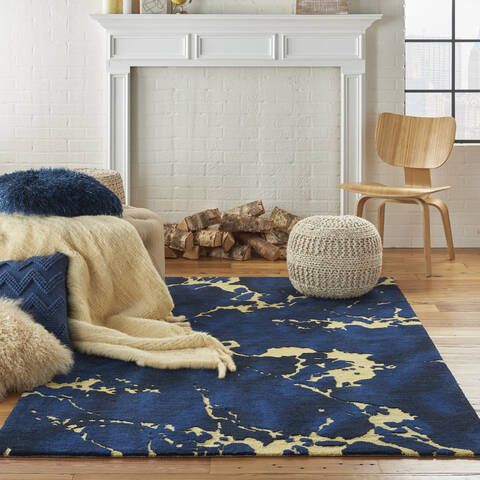 Nourison Symmetry Blue 39 X 59 Area Rug 805-114882 Image 3