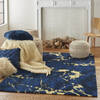 Nourison Symmetry Blue 39 X 59 Area Rug  805-114882 Thumb 5