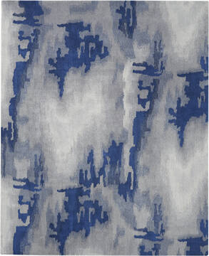 Nourison Symmetry Grey Rectangle 8x10 ft Polyester Carpet 114886